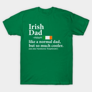 Mens Irish Dad Definition Shirt Fathers Day Gift Flag T-Shirt